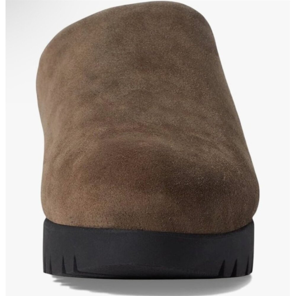 La Canadienne Toujours Stone Oiled Suede Size 7 -7.5 Mule Clog Shearling NWOB $3 - Picture 6 of 10